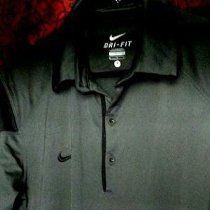 Men's NIKE DRI-FIT POLO Button/Collar SHIRT sz S